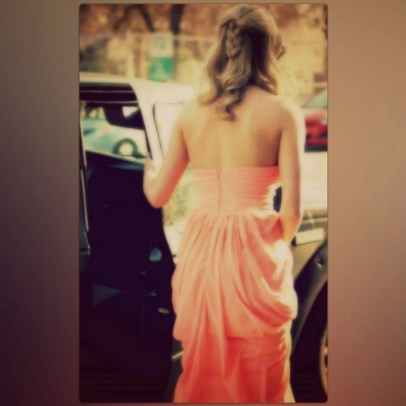 Gorgeous Peach Saboskirt Gala Dress - Picture 2 of 2